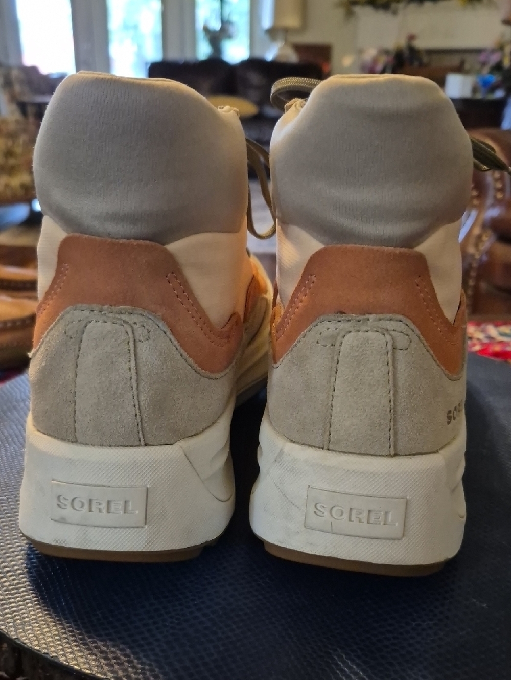 Sorel "Ona"Beige Tan &pink Casual Hiker Sneakers Womens Sz.11.(#2030SH) - Picture 5 of 16